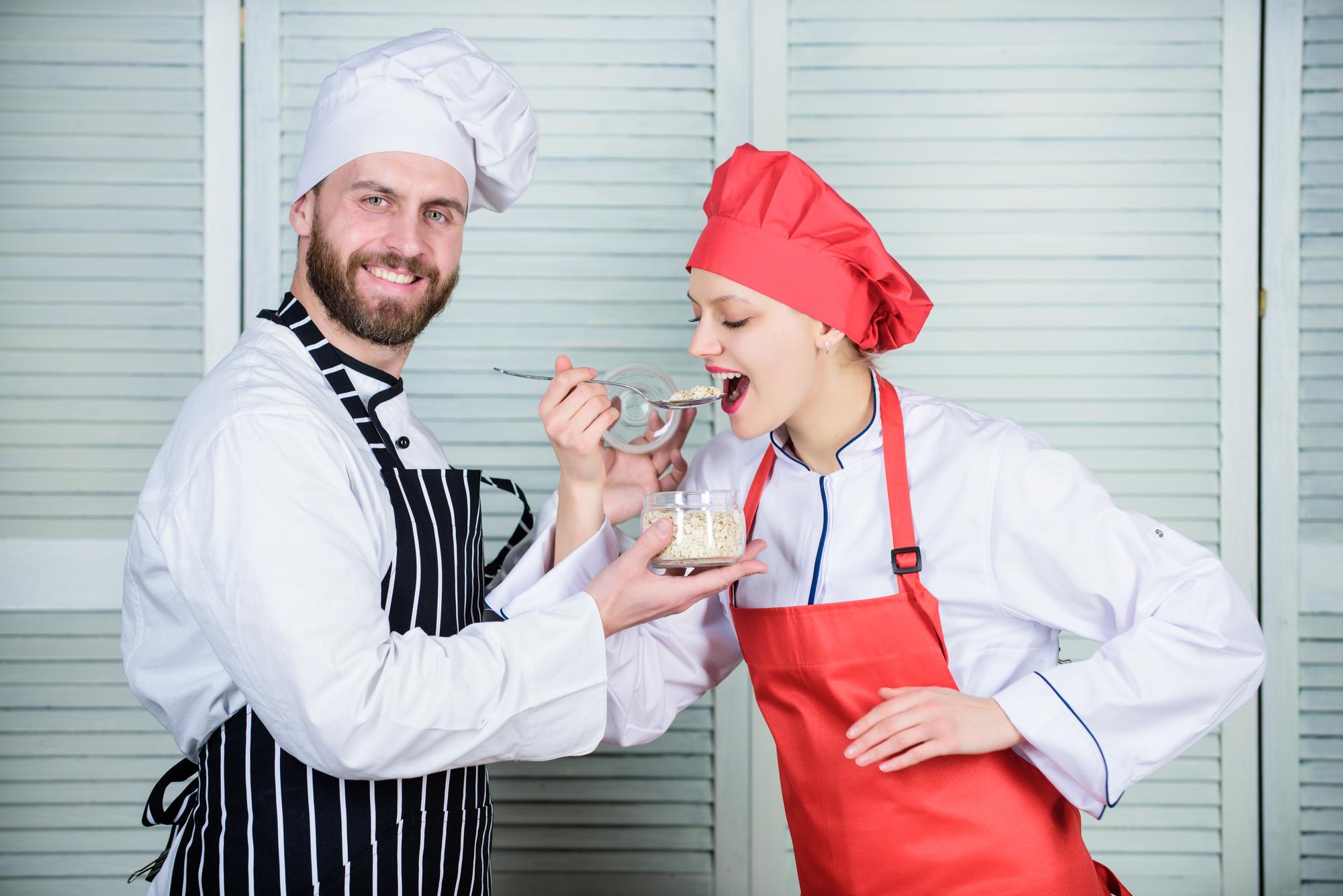 Chef welcoming guests to small tasting