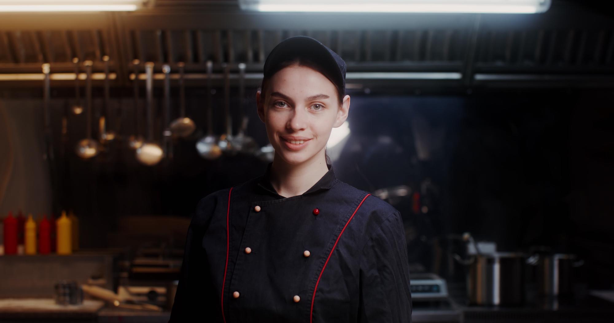 Head chef portrait in kitchen